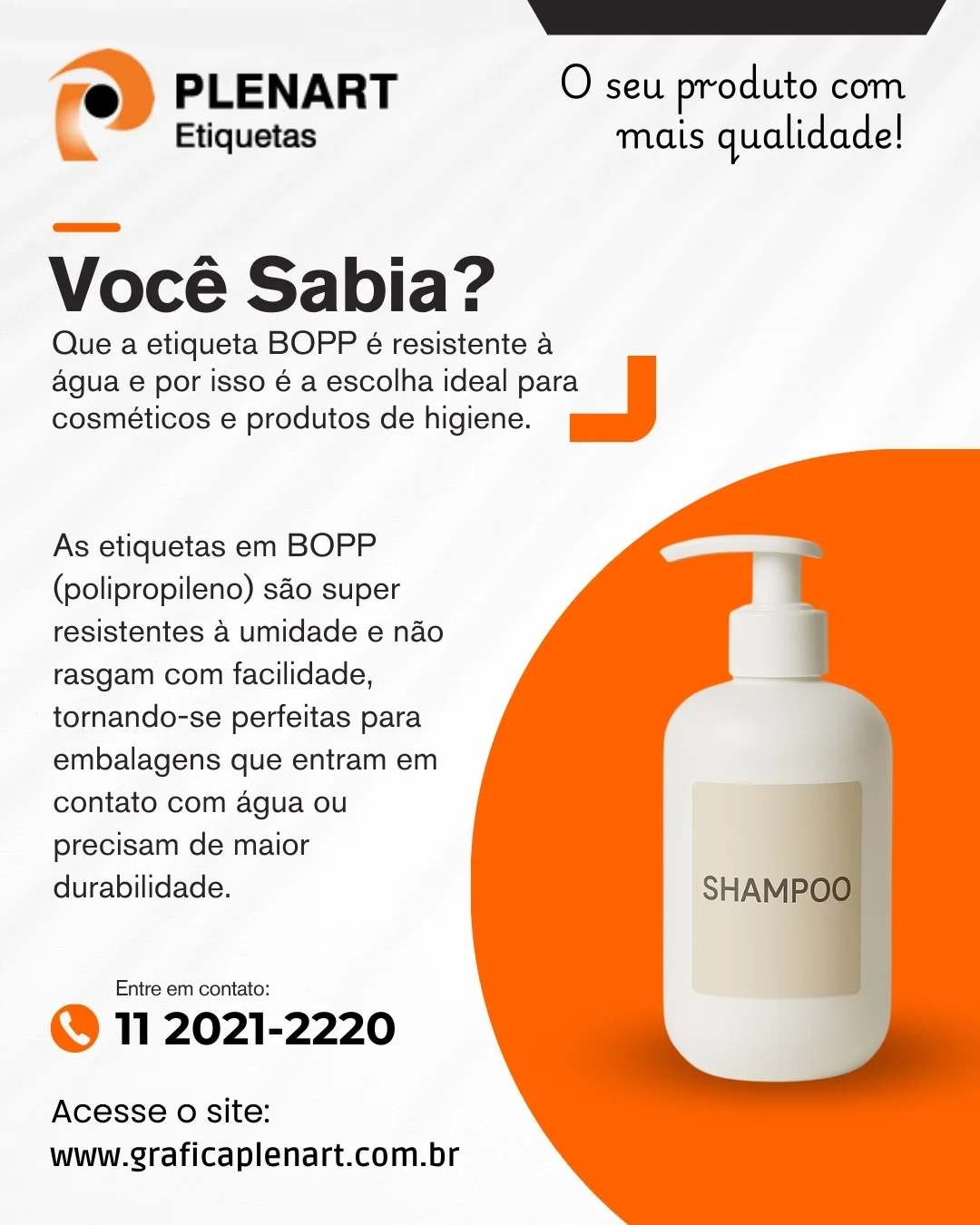 Etiquetas BOPP resistentes à água para cosméticos