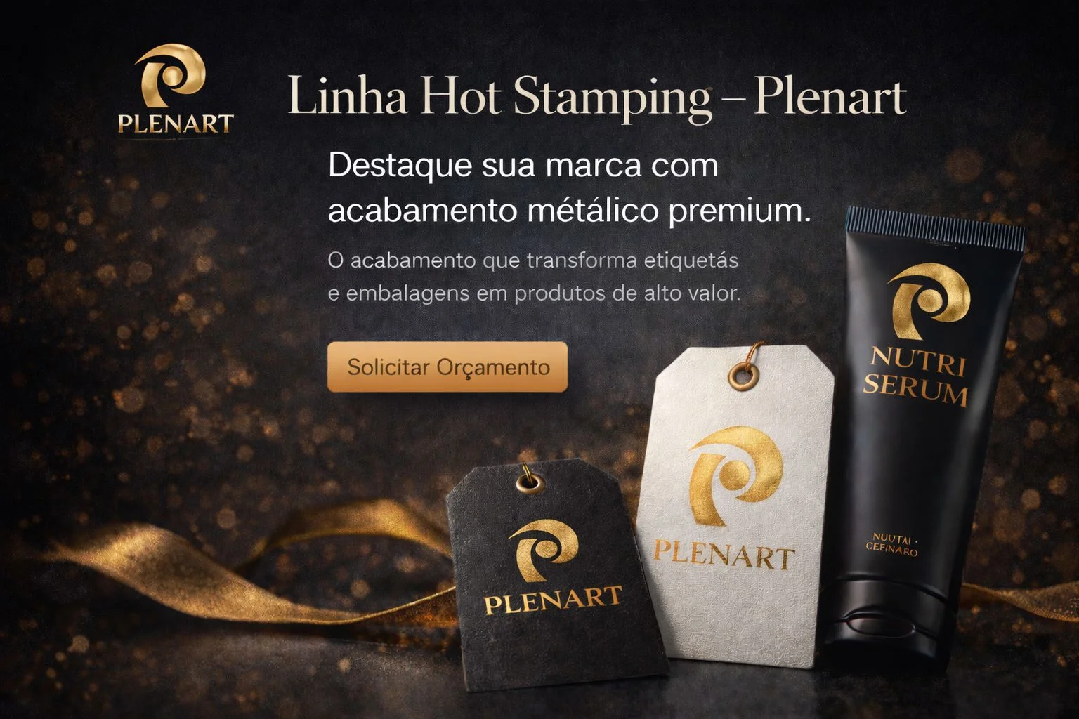Linha Hot Stamping Plenart – acabamento metálico premium