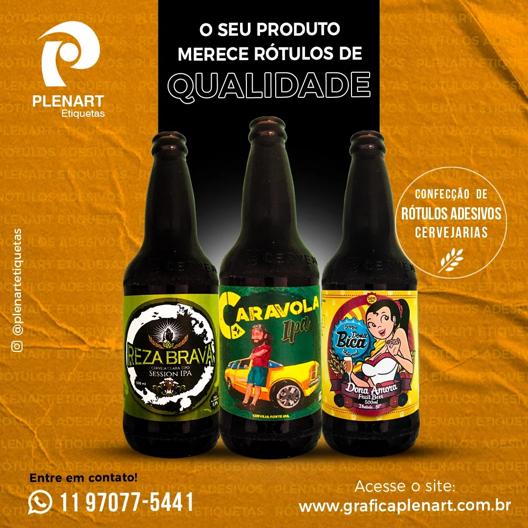 Rótulos adesivos para cervejaria artesanal